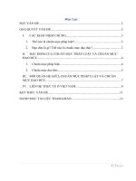 Xã hội học pháp luật đề 6: Mối quan hệ giữa pháp luật và đạo đức liên hệ thực tế Việt Nam