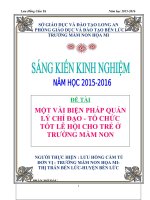 skkn một vài biện pháp quản lý   chỉ đạo   tổ chức tốt lễ hội cho trẻ ở trường mầm non 