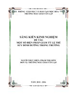 skkn một số biện pháp giảm tỷ lệ trẻ suy dinh dưỡng trong trường 