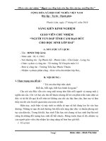 skkn GIÁO VIÊN CHỦ NHIỆM  “NGƯỜI VUN đắp TÌNH cảm đạo đức CHO học SINH lớp HAI” 