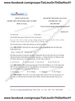 Đề thi thử 2016 môn hóa trường thpt chuyên KHTN hà nội lần 3 