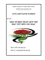 skkn một số biện pháp giúp trẻ học tốt môn âm nhạc 