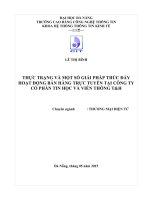 THỰC TRẠNG VÀ MỘT SỐ GIẢI PHÁP THÚC ĐẨY HOẠT ĐỘNG BÁN HÀNG TRỰC TUYẾN TẠI CÔNG TY CỔ PHẦN TIN HỌC VÀ VIỄN THÔNG TH