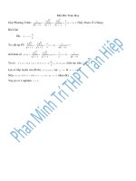 Một bài toán về phương trình hay