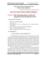 sáng kiến kinh nghiệm một số giải pháp giúp học sinh học tốt dạng giải toán chuyển động đều ở lớp 5 