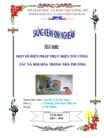 sáng kiến kinh nghiệm một số biện pháp thực hiện tốt công tác xã hội hóa giáo dục trong nhà trường 