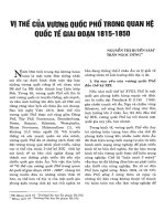 VỊ THẾ CỦA VƯƠNG QUỐC PHỔ TRONG QUAN HỆ QUỐC TẾ