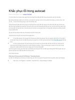 Khắc phục lỗi trong autocad