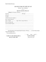 Mẫu đơn xin chuyển công tác