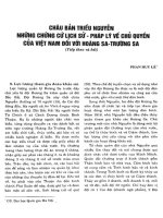 CHÂU BẢN TRIỀU NGUYỄN NHỮNG CHỨNG CỨ LỊCH SỬ  PHÁP LÝ VỀ CHỦ QUYỀN CỦA VIỆT NAM ĐỐI VỚI HOÀNG SA, TRƯỜNG SA