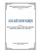 sáng kiến kinh nghiệm rèn luyện kỹ năng nghe nói cho học sinh lớp 6 trong các tiết dạy  