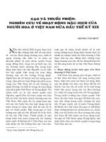 NGHIÊN CỨU VỀ HOẠT ĐỘNG MẬU DỊCH CỦA NGƯỜI HOA Ở VIỆT NAM