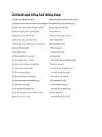 20 thành ngữ tiếng anh thông dụng