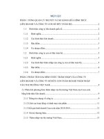 HÌNH THỨC THÂM NHẬP CỦA CÔNG TY LIÊN DOANH VÀ CÔNG TY SỞ HỮU CON TOÀN BỘ KHI THÂM NHẬP VÀO THỊ TRƯỜNG VIỆT NAM