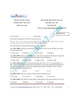 Đề thi thử 2016 môn hóa trường thpt việt yên II lần 1 