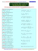 một số phương trình cơ bản khác