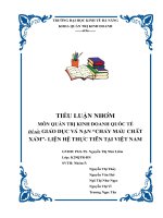 GIÁO DỤC VÀ NẠN “CHẢY MÁU CHẤT XÁM” LIỆN HỆ THỰC TIỄN TẠI VIỆT NAM