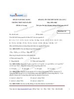 TS247 DT de thi thu thpt quoc gia mon hoa hoc truong thpt ngo si lien bac giang lan 2 nam 2016 ma de 132 3347 1452852203 