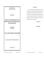 NGHIÊN CỨU TÌNH HÌNH NHIỄM GIUN TRÕN ĐƯỜNG TIÊU HÓA CỦA CHÓ NUÔI Ở HÀ NỘI VÀ BIỆN PHÁP PHÕNG TRỊ