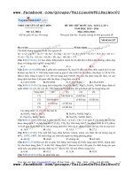 Đề thi thử 2016 môn hóa trường thpt chuyên lê quý đôn lần 1 