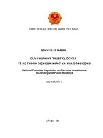 QUY CHUẨN KỸ THUẬT QUỐC GIA VỀ HỆ THỐNG ĐIỆN CỦA NHÀ Ở VÀ NHÀ CÔNG CỘNG