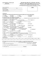 De062 thi HK I môn tiếng Anh HK I Bến Tre năm 20152016