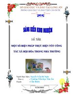 skkn một số biện pháp thực hiện tốt công tác xã hội hóa giáo dục trong nhà trường 