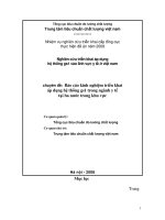 NGHIÊN CỨU TRIỂN KHAI KHAI HỆ THỐNG GS1 VÀO LĨNH VỰC Y TẾ Ở VIỆT NAM