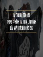 Vai trò của tôn giáo đối với việc hình thành và phát triển của nhà nước Hồi giáo ISIS