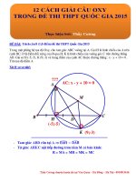 FREE 12 CÁCH GIẢI câu OXY TRONG đề THI THPT QUỐC GIA 2015