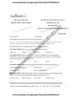 TS247 DT de thi thu thpt quoc gia mon hoa truong thpt chuyen khoa hoc tu nhien lan 5 nam 2016 ma de 003 6965 1461926380 