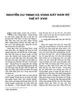 NGUYỄN CƯ TRINH VÀ VÙNG ĐẤT NAM BỘ