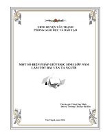 sáng kiến kinh nghiệm một số biện pháp giúp học sinh lớp năm làm tốt bài văn tả người 