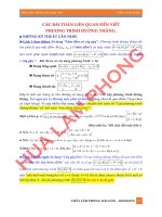 Các bài toán liên quan đến viết phương trình đường thẳng