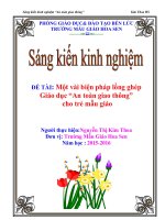 skkn một vài biện pháp lồng ghép về giáo dục trật tự an toàn giao thông cho trẻ mẫu giáo 