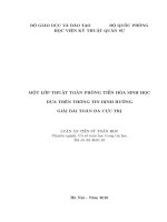 Một lớp thuật toán phỏng tiến hóa sinh học dựa trên thông tin định hướng giải bài toán đa cực trị