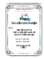 sáng kiến kinh nghiệm “ một số biện pháp giúp trẻ 5   6  tuổi hiểu nghĩa từ trong tác phẩm văn học 