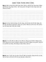 DẠNG TOÁN TRUNG BÌNH CỘNG