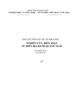 NGHIÊN CỨU, BIÊN SOẠN TỪ ĐIỂN ĐỊA DANH QUẢNG NGÃI
