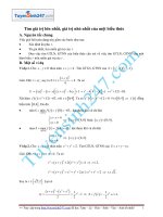 tim gia tri lon nhat gia tri nho nhat cua mot bieu thuc