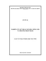 Nghiên cứu kỹ thuật mã hóa tiếng nói và phương pháp thám 