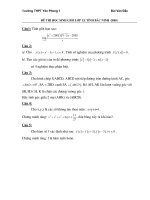 Đề thi học sinh giỏi tỉnh Bắc Ninh