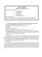 Bài tập nhóm môn Quản trị dự án Kế hoạch dự án Cuộc thi Pháo hoa Quốc tế Đà Nẵng năm 2013