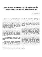 VIỆC SỬ DỤNG NGƯỜI HOA CỦA CÁC CHÚA NGUYỄN TRONG CUỘC MỞ ĐẤT MIỀN TÂY NAM BỘ