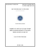 Nghiên cứu chế tạo vật liệu tổ hợp trên cơ sở polyolefin và ứng dụng trong ngành vật liệu nổ
