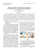 DÙNG KIẾN THỨC CƠ HỌC ĐỂ GIẢI THÍCH CÁC HIỆN TƯỢNG LÝ THÚ TRONG ĐỜI SỐNG