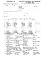 ĐỀ THI HSG TIẾNG ANH LỚP 8