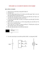 TỔNG HỢP CÁC CÂU HỎI ÔN THI ĐỒ ÁN TỐT NGHIỆP MÔN ĐIỆN