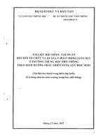 đổi mới công tác tổ chức và quản lý hoạt động giáo dục ở trường thpt theo định hướng phát triển năng lực học sinh