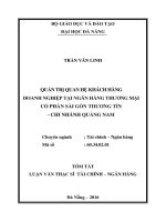 Quản trị quan hệ khách hàng doanh nghiệp tại ngân hàng thương mại cổ phần sài gòn   thương tín  chi nhánh quảng nam 